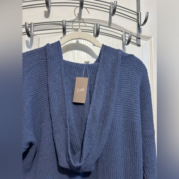 J.jill Hooded pullover Sweater women’s PS small petite coastal grandma preppy - Picture 3 of 6